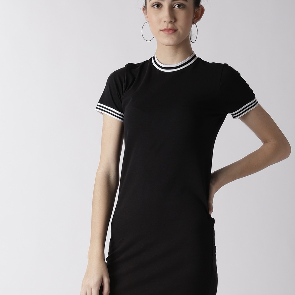 Forever 21 Black/White Shirt Dress D124